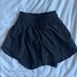Lululemon Track That High Rise Shorts, Black, Size 2